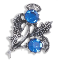 Double Thistle Sapphire Brooch