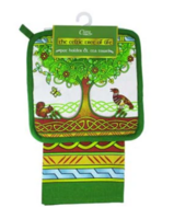 Tree of Life Pot Holder & Tea Towel