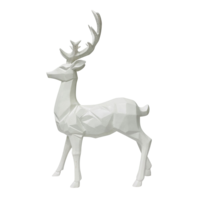 White Resin Standing Deer