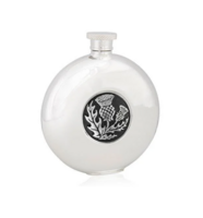 4.5oz Scottish Thistle Round Flask