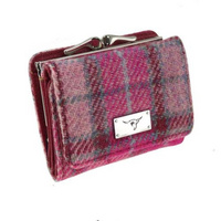 Harris Tweed 'Unst' Small Purse in Vibrant Pink Buchanan